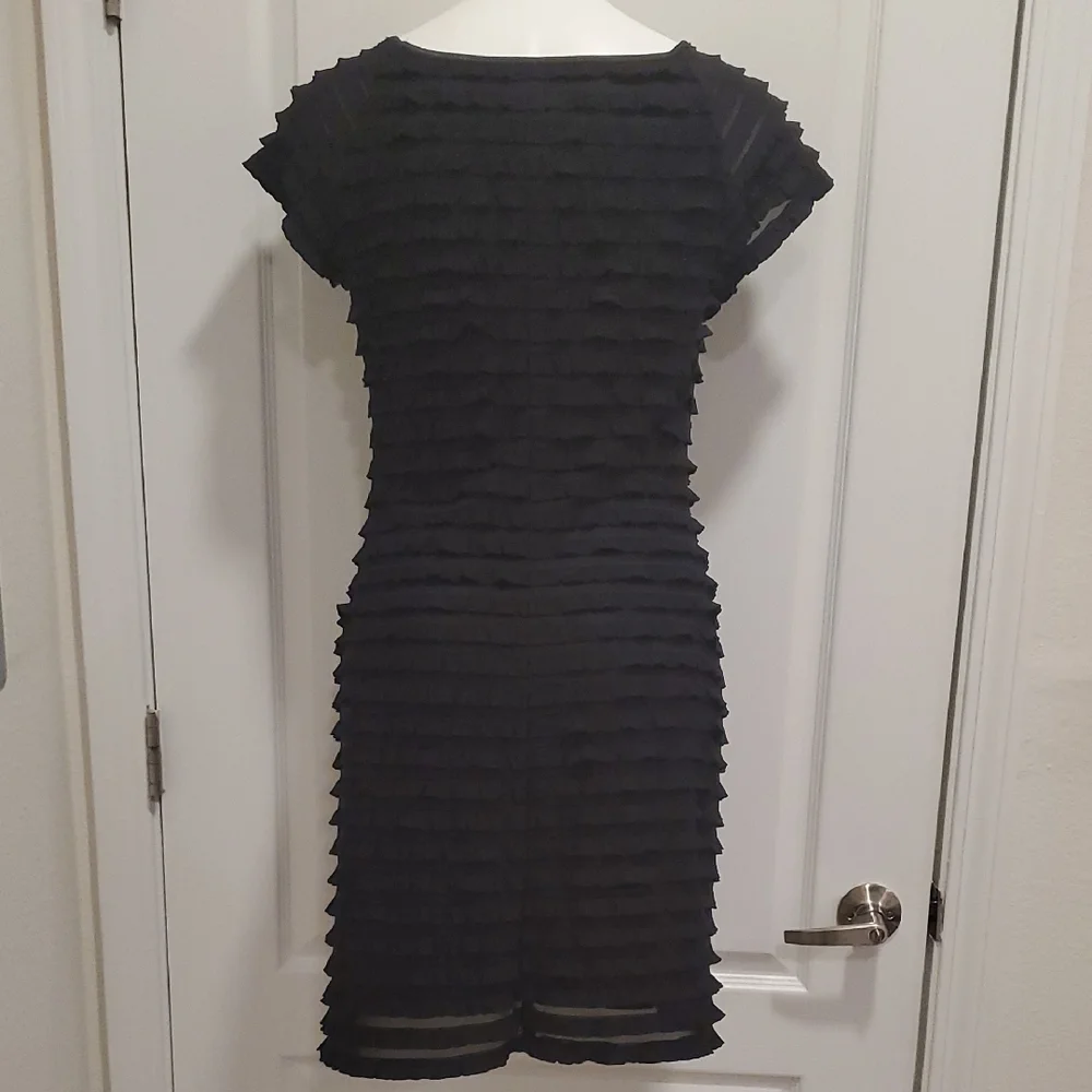Connected Apparel Black Textured Mini Dress - Picture 2 of 2